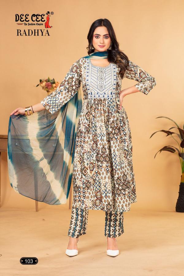 Deecee Radhya Rayon Foil Printed Kurti Pant With Dupatta